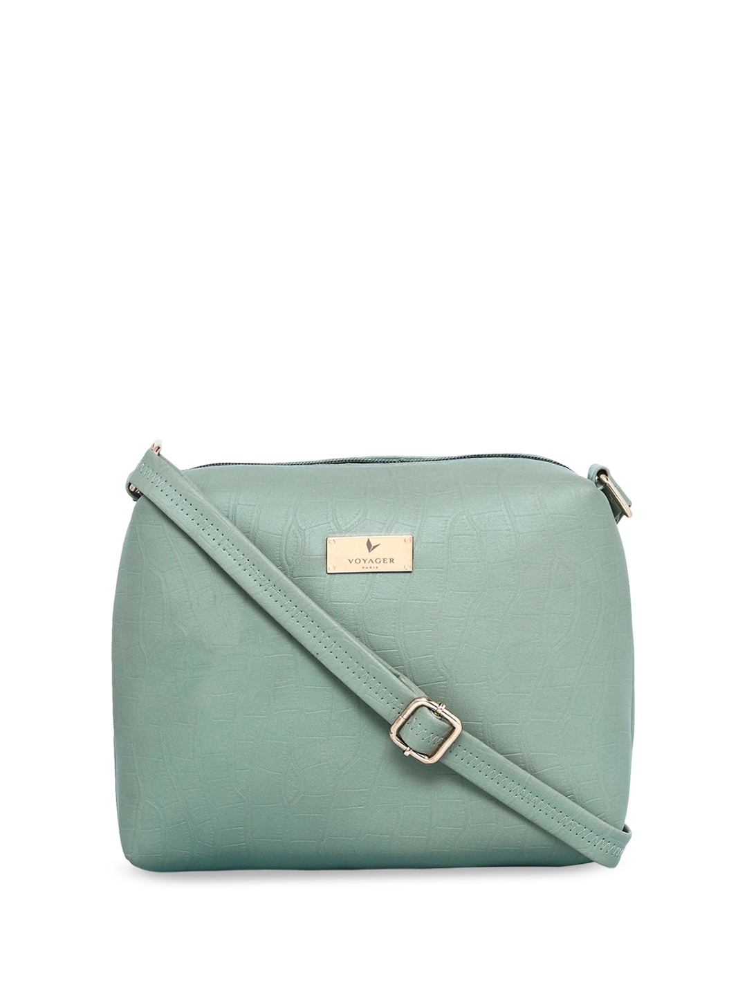 

VOYAGER PARIS Anna Textured Structured Sling Bag, Green