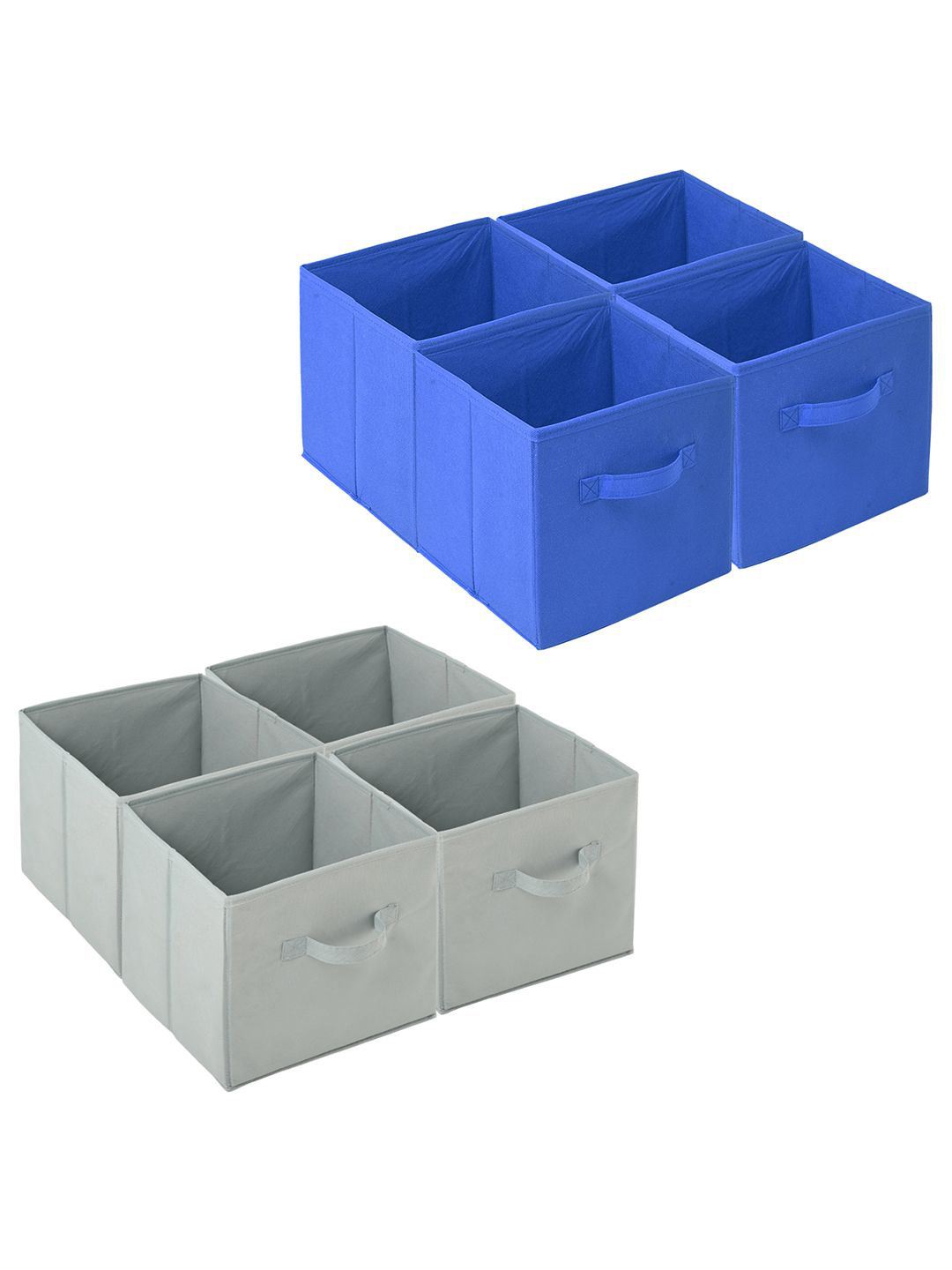

Kuber Industries Grey & Blue 8 Pieces Drawer Organisers