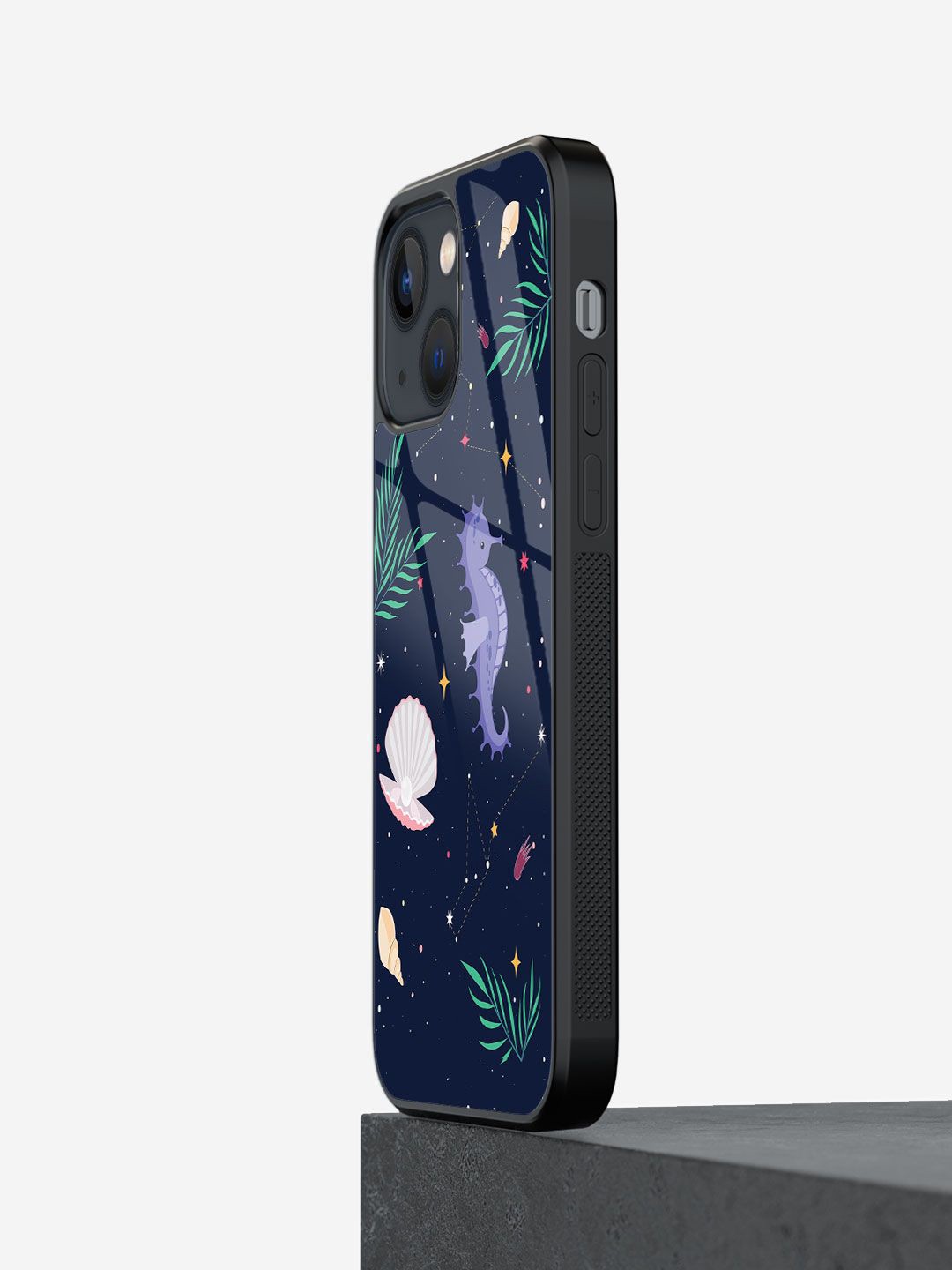

macmerise Cartoon Characters Printed iPhone 13 Mini Back Case Mobile Accessories, Black