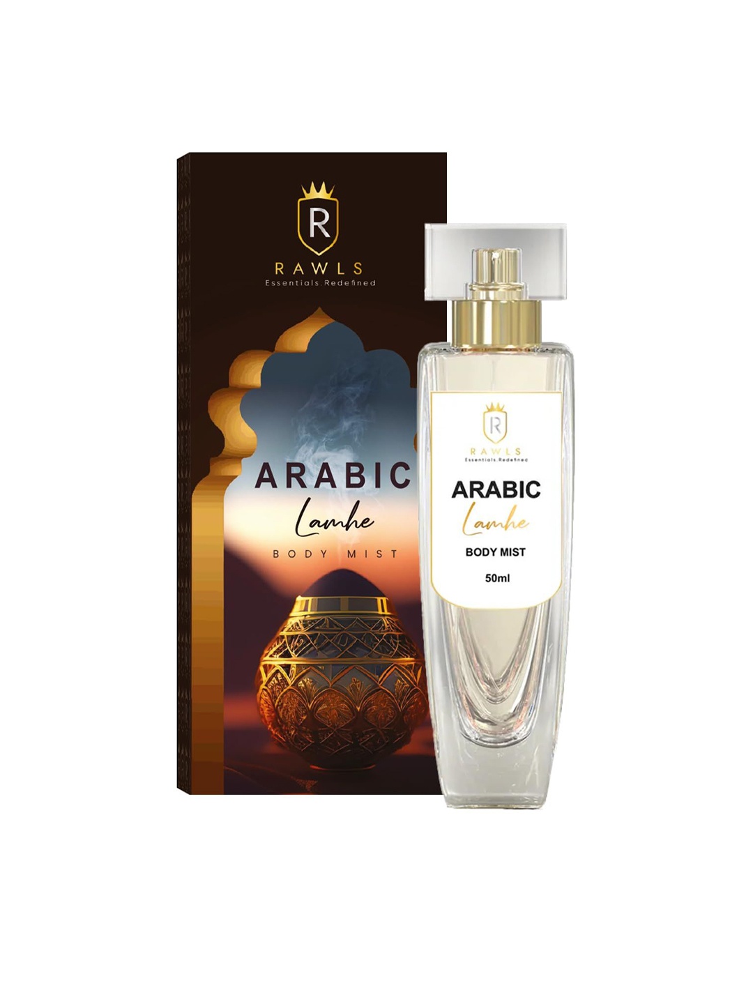 

RAWLS Arabic Lamhe Refreshing & Long Lasting Body Mist 50ml, Transparent