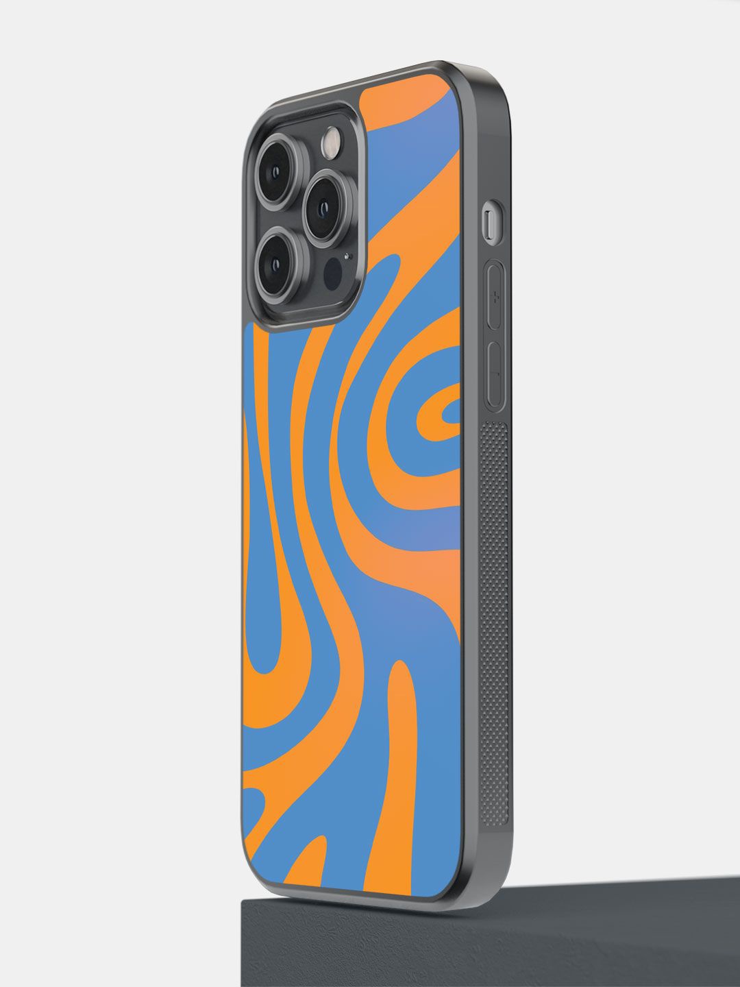 

macmerise Abstract Printed iPhone 14 Pro Max Back Case Mobile Accessories, Blue