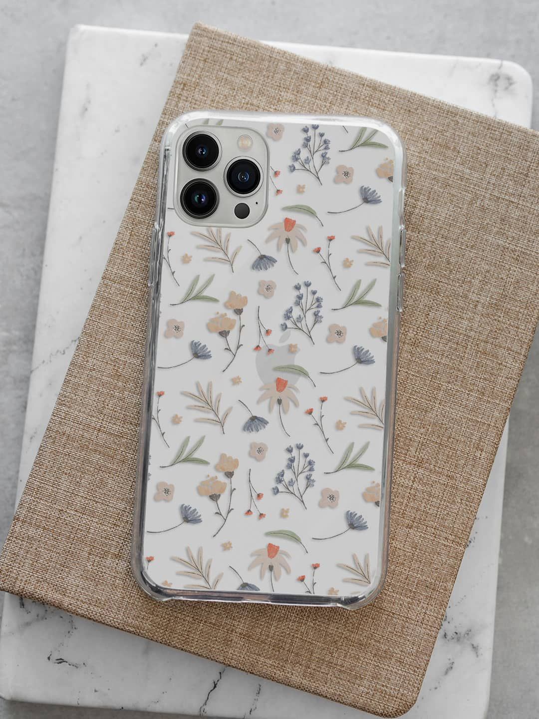 

macmerise Floral Printed iPhone 13 Pro Back Case Mobile Accessories, Grey