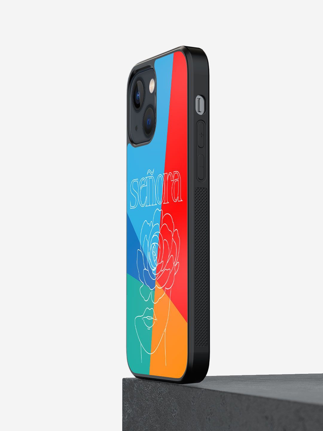 

macmerise Geometric Printed iPhone 13 Mini Back Case Mobile Accessories, Blue