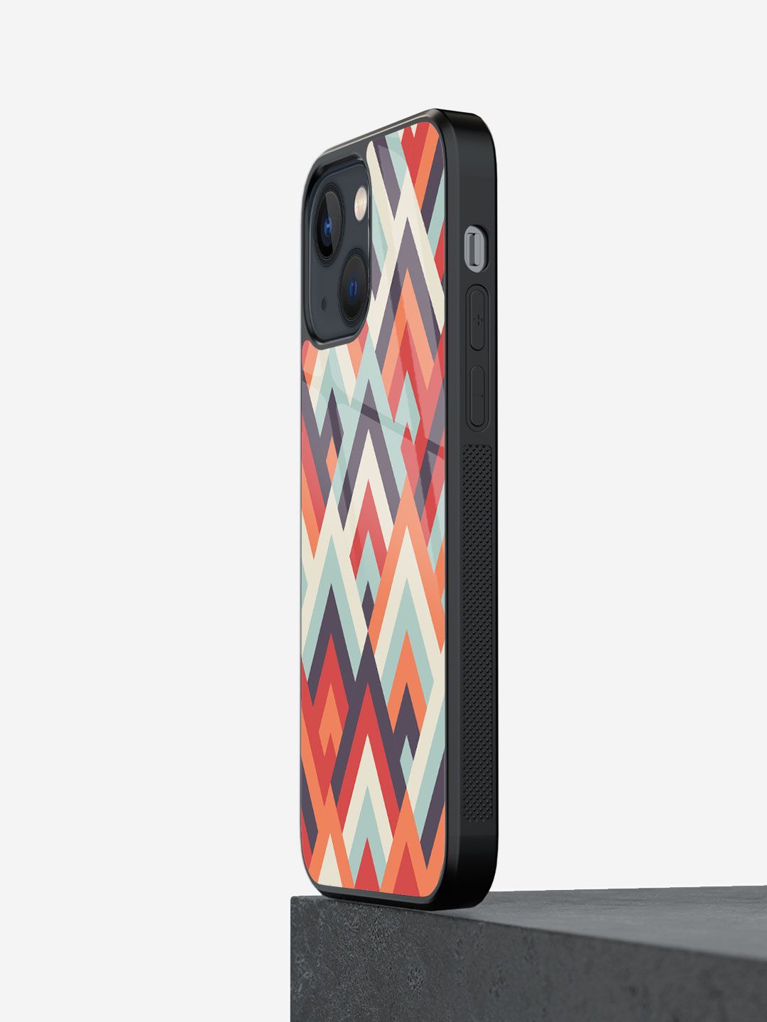 

macmerise Geometric Printed iPhone 13 Mini Back Case Mobile Accessories, Blue
