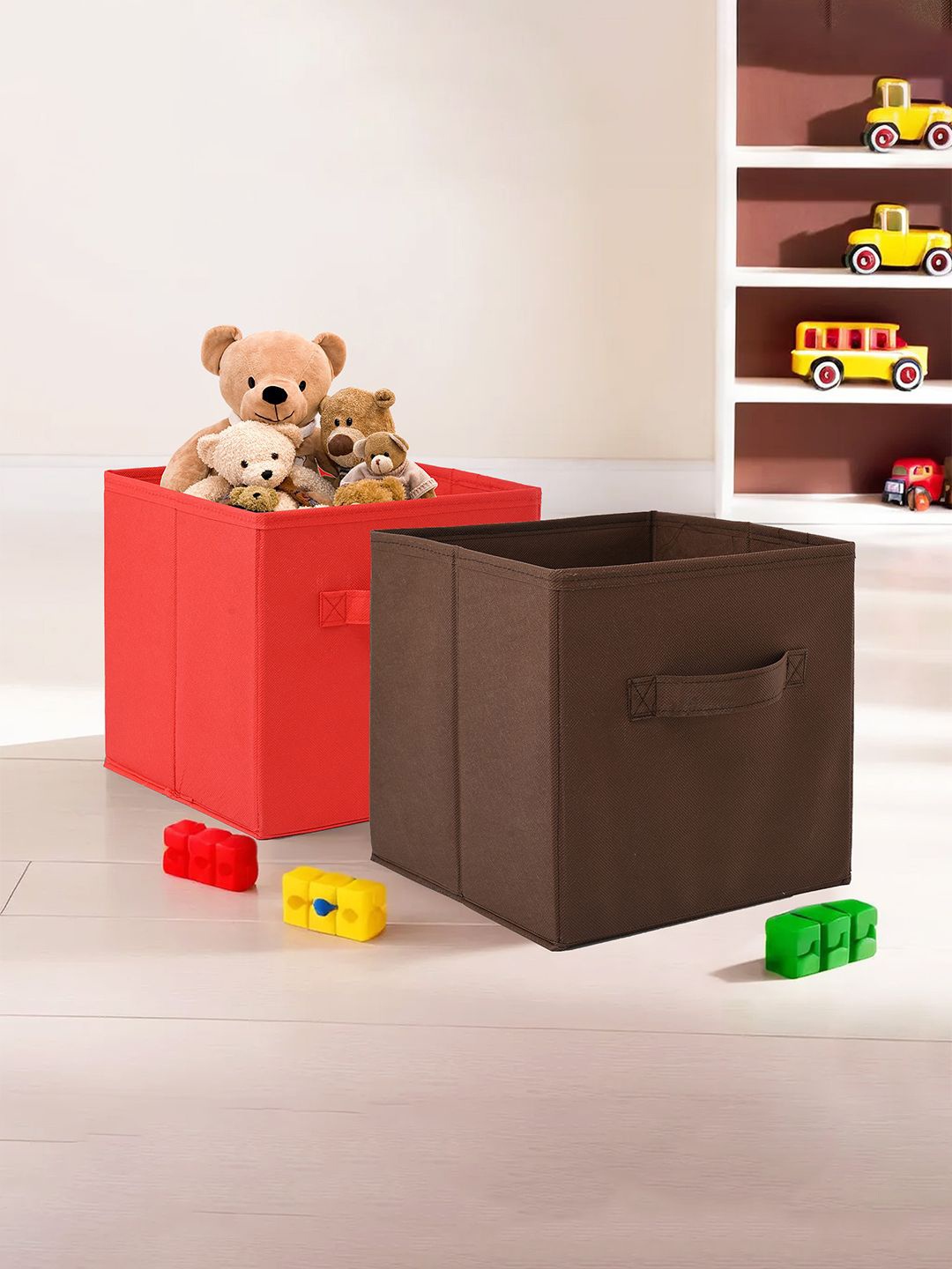 

Kuber Industries Red & Brown 2 Pieces Drawer Organisers