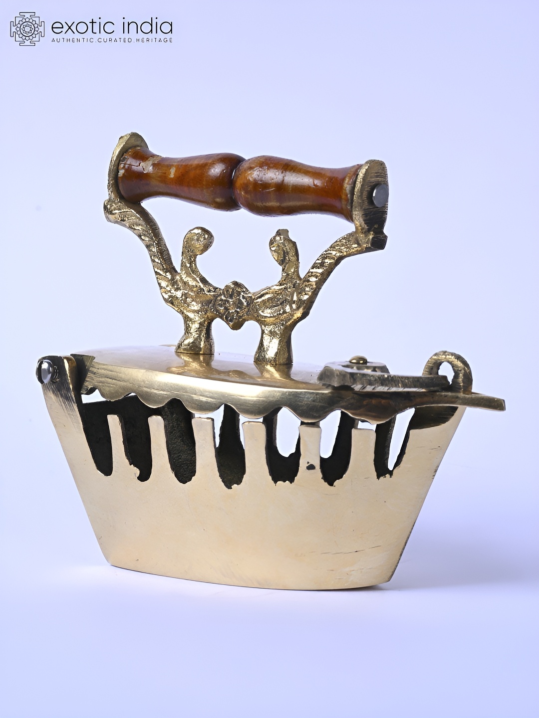 

Exotic India Gold Toned & Brown Brass Figurine Showpiece