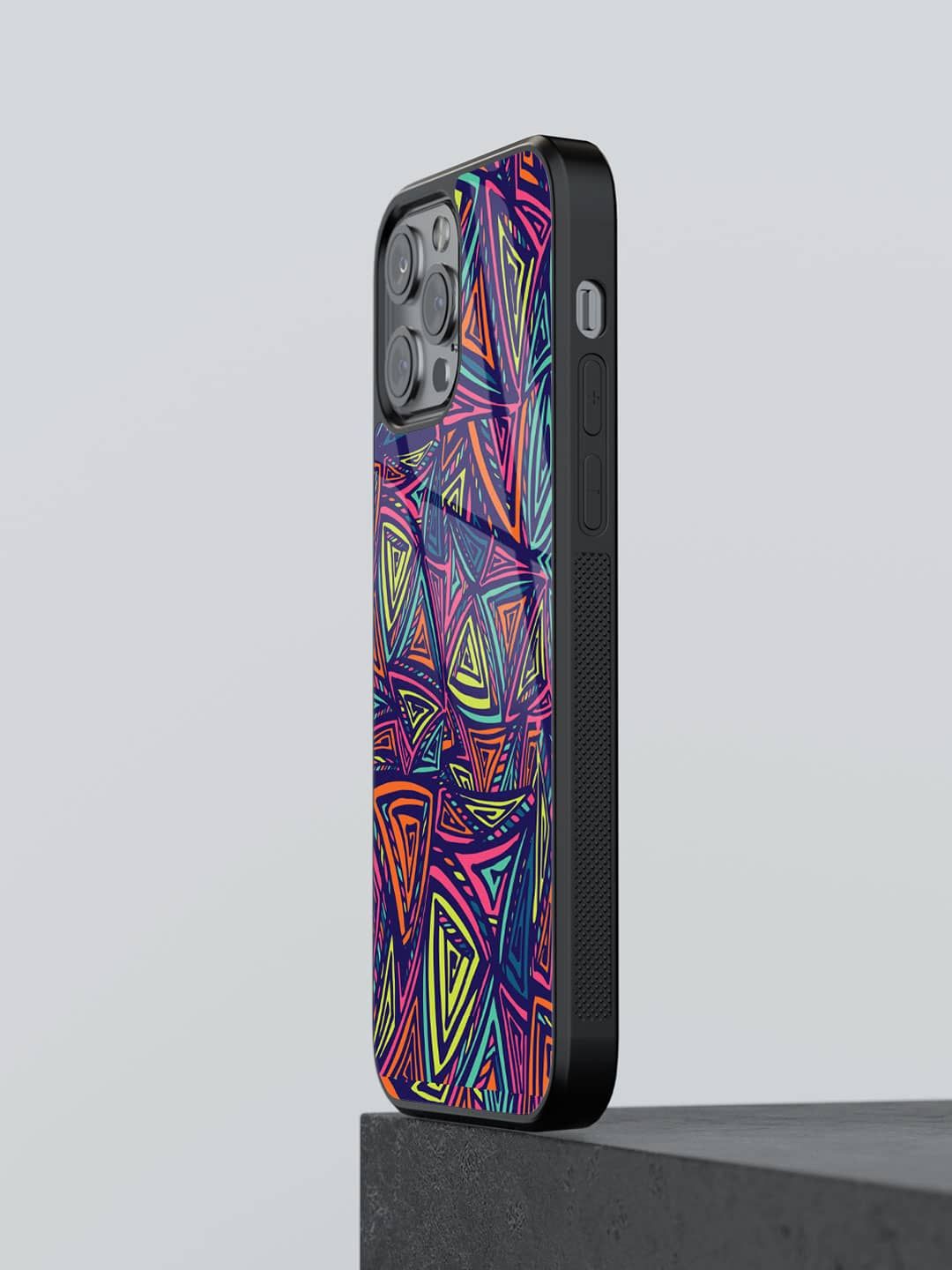 

macmerise Abstract Printed iPhone 13 Pro Max Back Case Mobile Accessories, Pink