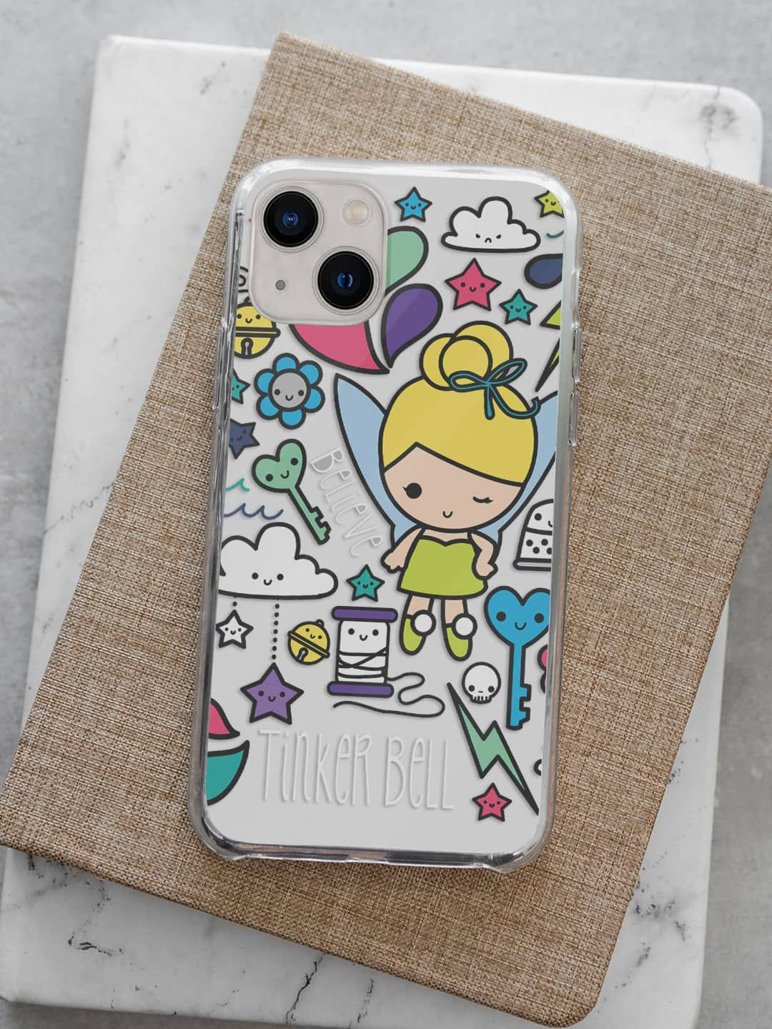 

macmerise Cartoon Characters Printed iPhone 13 Back Case Mobile Accessories, White