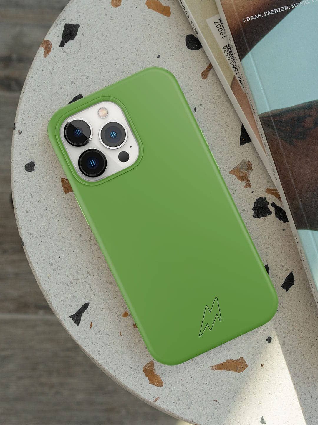 

macmerise Solid Printed iPhone 13 Pro Back Case Mobile Accessories, Green