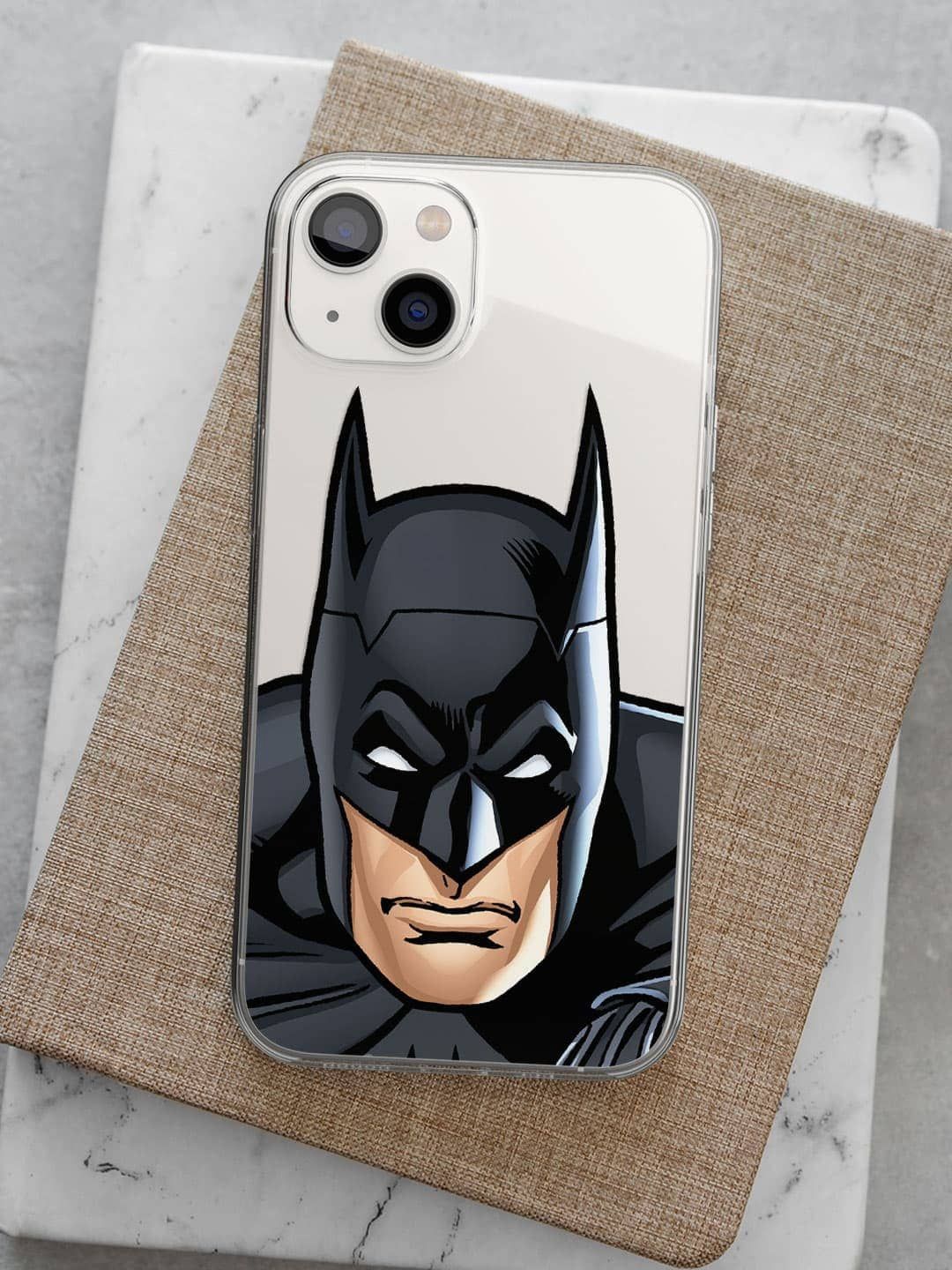 

macmerise Superhero Printed iPhone 14 Back Case Mobile Accessories, Off white