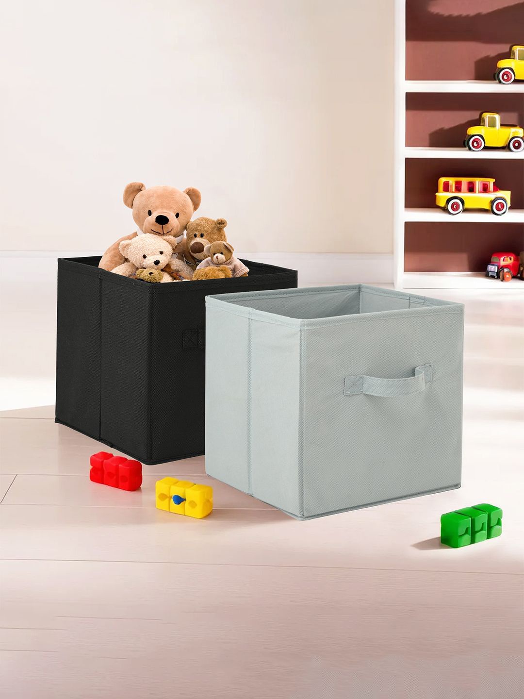 

Kuber Industries Black & Grey 2 Pieces Drawer Organisers