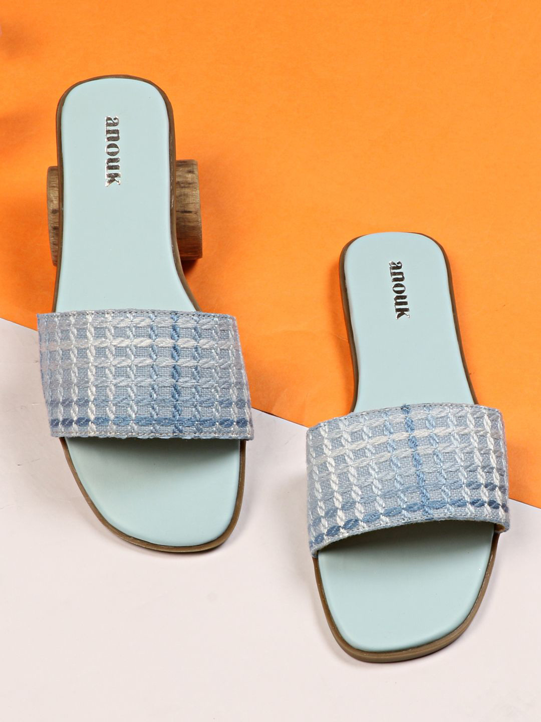 

Anouk Women Printed Open Toe Flats, Blue