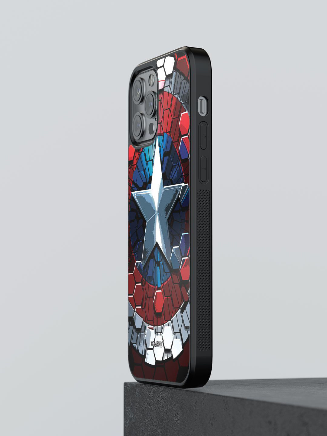 

macmerise Superhero Printed iPhone 13 Pro Max Back Case Mobile Accessories, Red