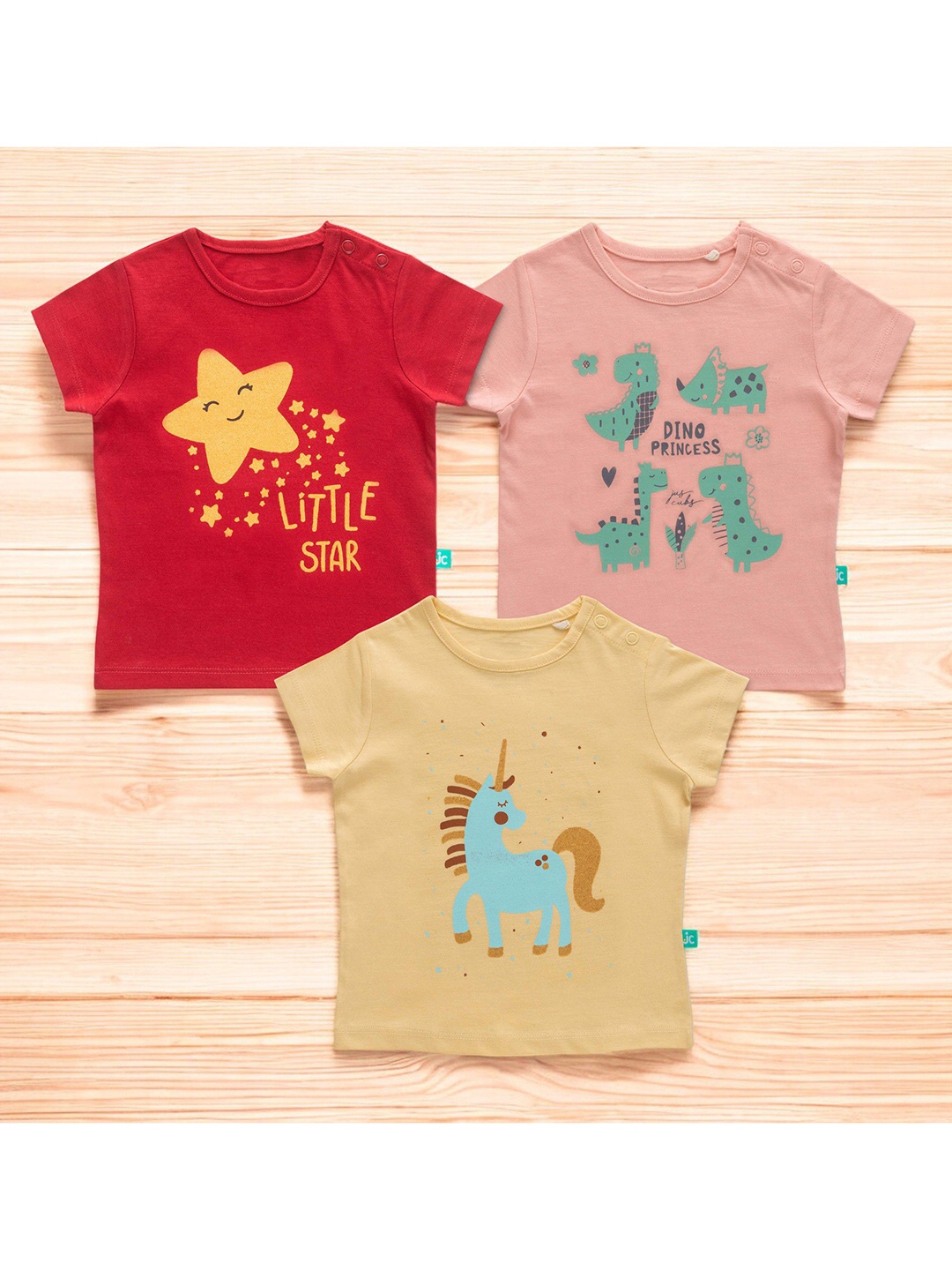 

BAESD Girls 3 Printed Applique T-shirt, Multi