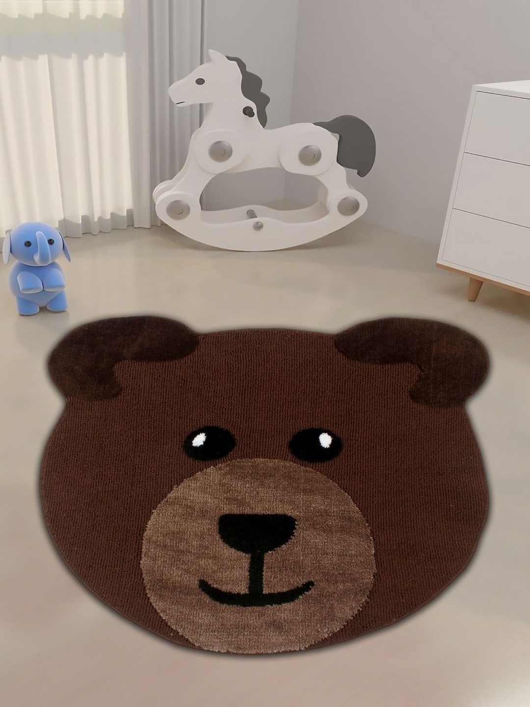 

MULTITEX Brown Cartoon Characters Contemporary Anti-Skid Carpet