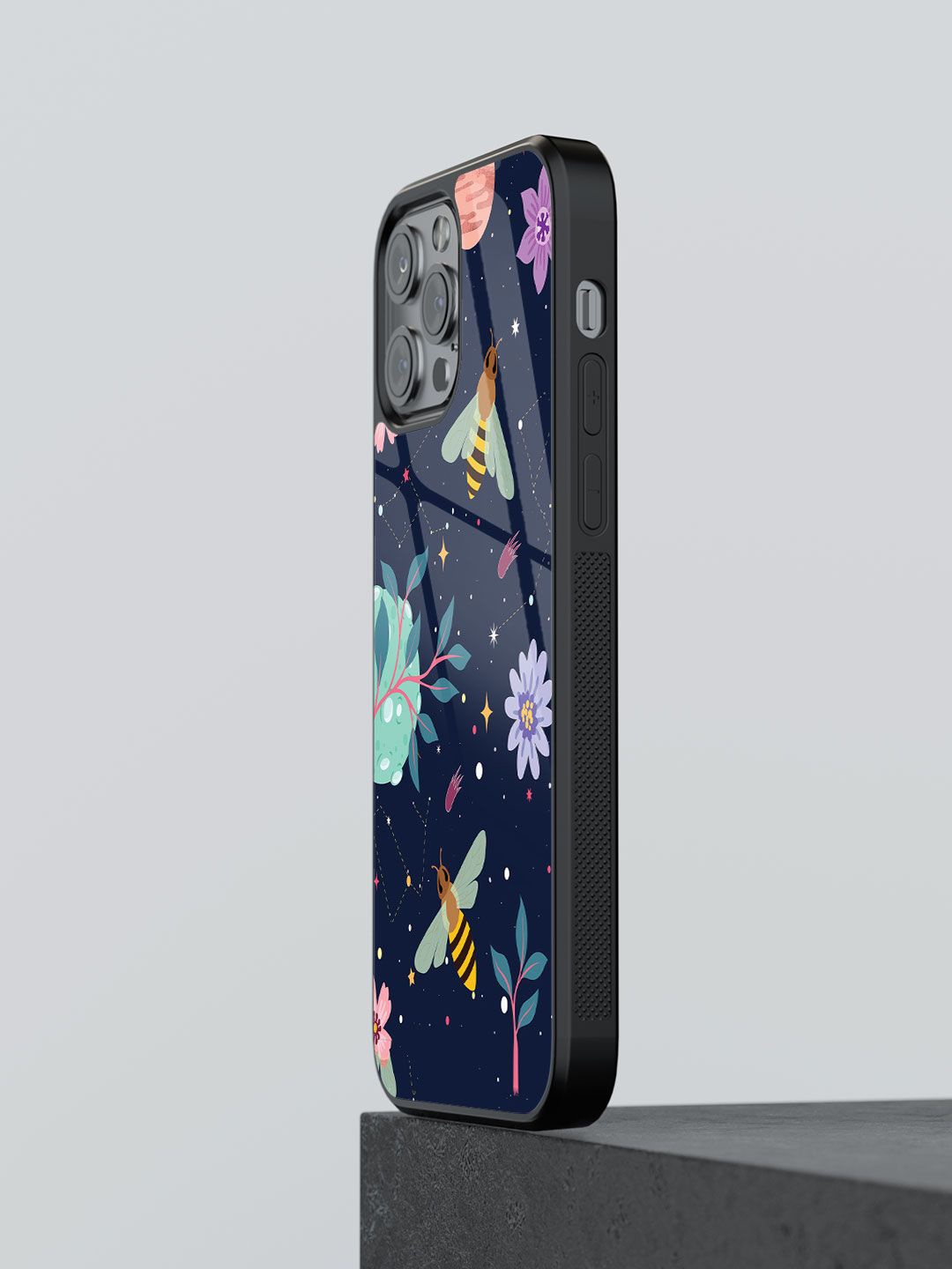 

macmerise Tropical Printed iPhone 13 Pro Max Back Case Mobile Accessories, Navy blue