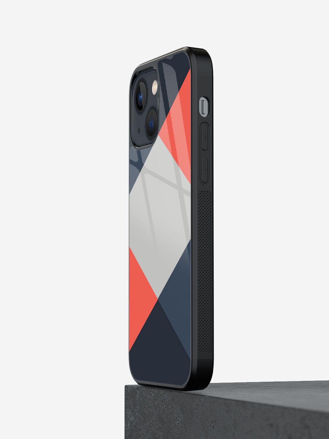 

macmerise Geometric Printed iPhone 13 Mini Back Case Mobile Accessories, Off white