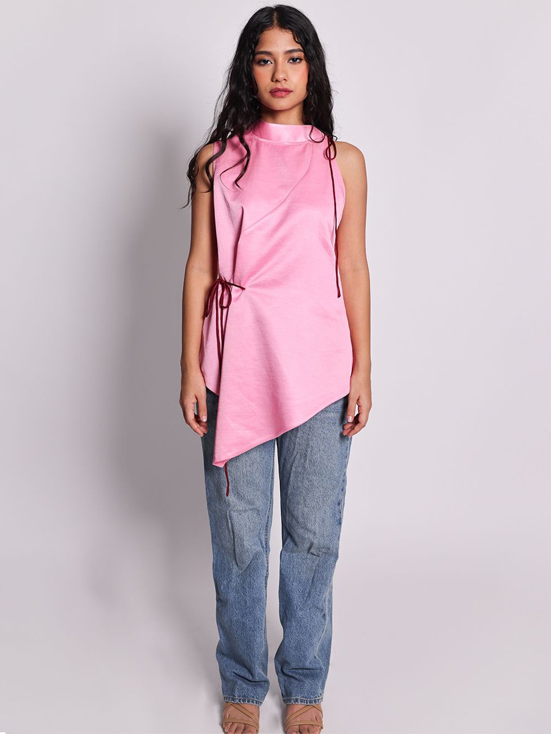 

Arya Giri High-Low Longline Top, Pink