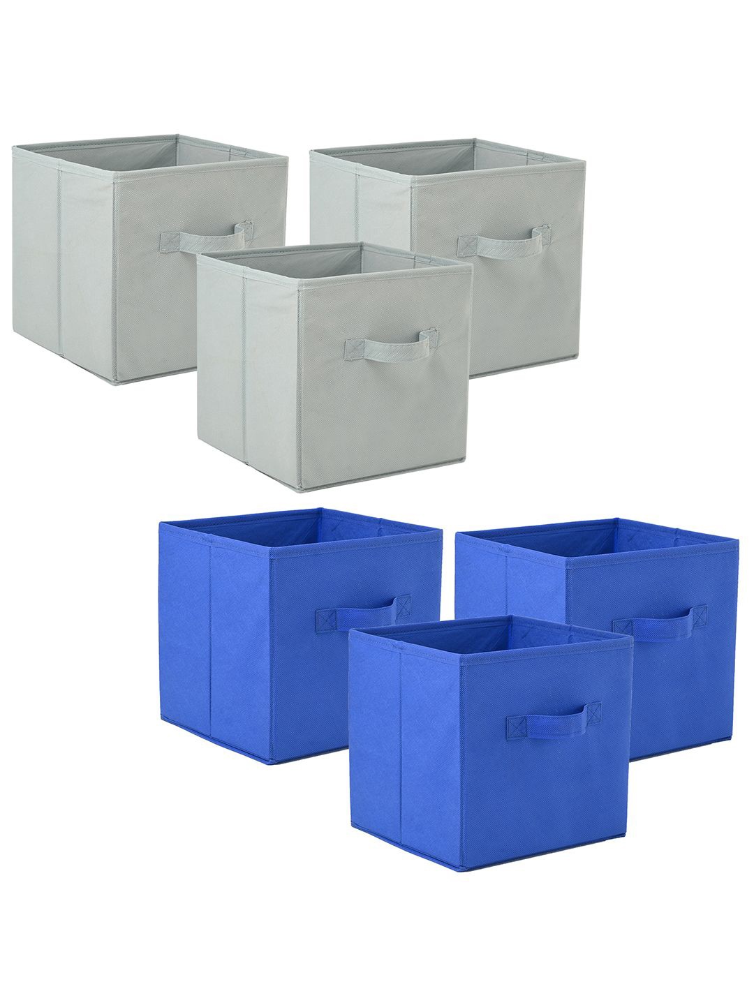 

Kuber Industries Grey & Blue 6 Pieces Drawer Organisers