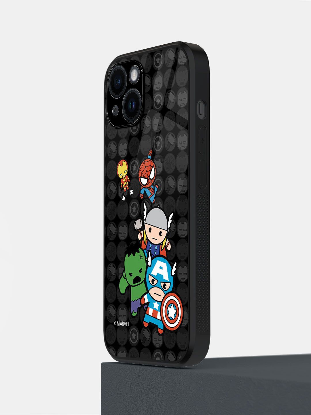 

macmerise Cartoon Characters Printed iPhone 14 Back Case Mobile Accessories, Black