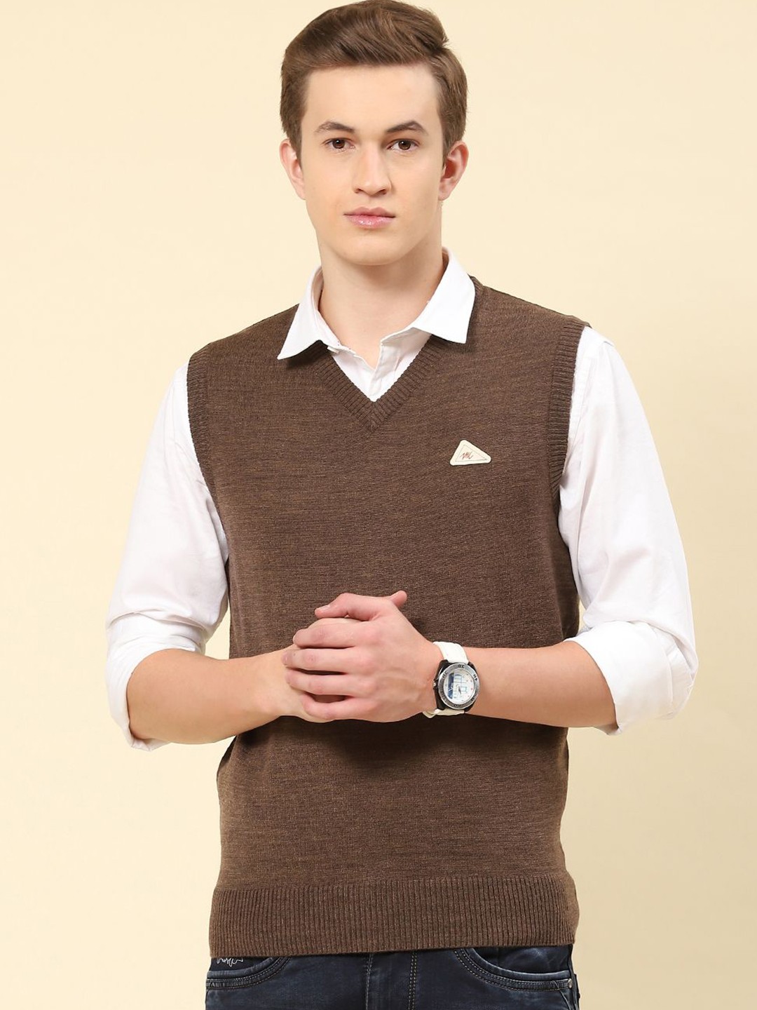 

Monte Carlo Men Woollen Pullover, Brown