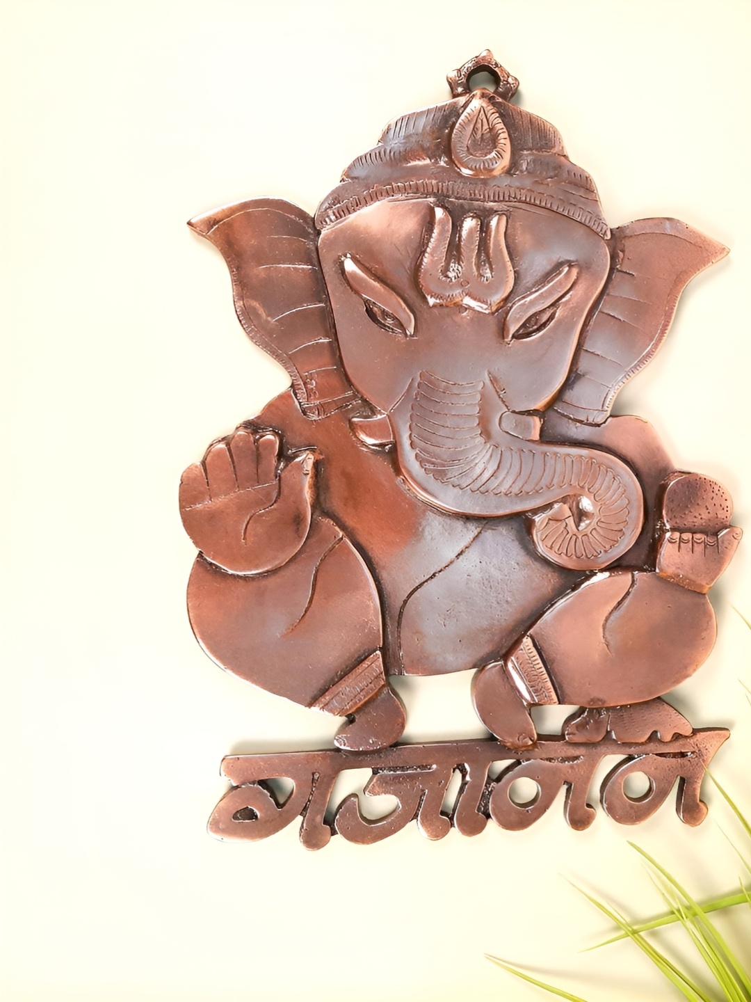 

apka mart Copper Textured Metal Ganesh Hanging Wall Decor