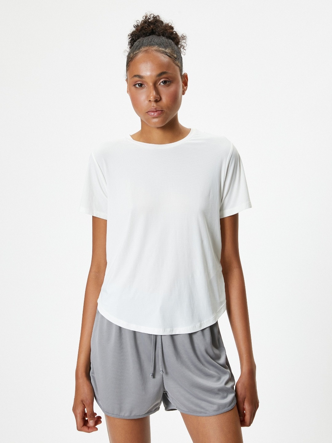 

Koton Women Extended Sleeves Pockets T-shirt, White