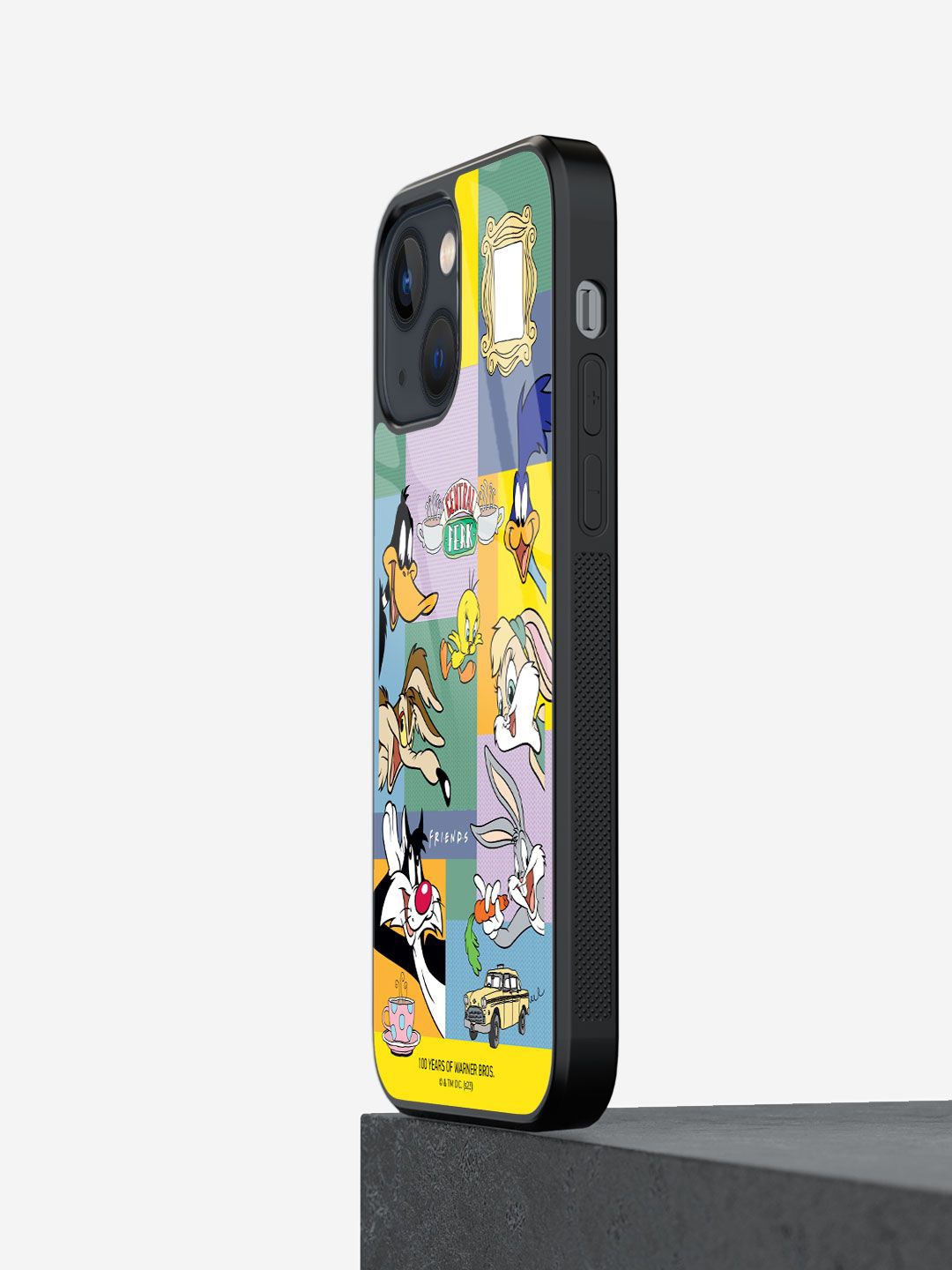 

macmerise Cartoon Characters Printed iPhone 13 Back Case Mobile Accessories, Yellow