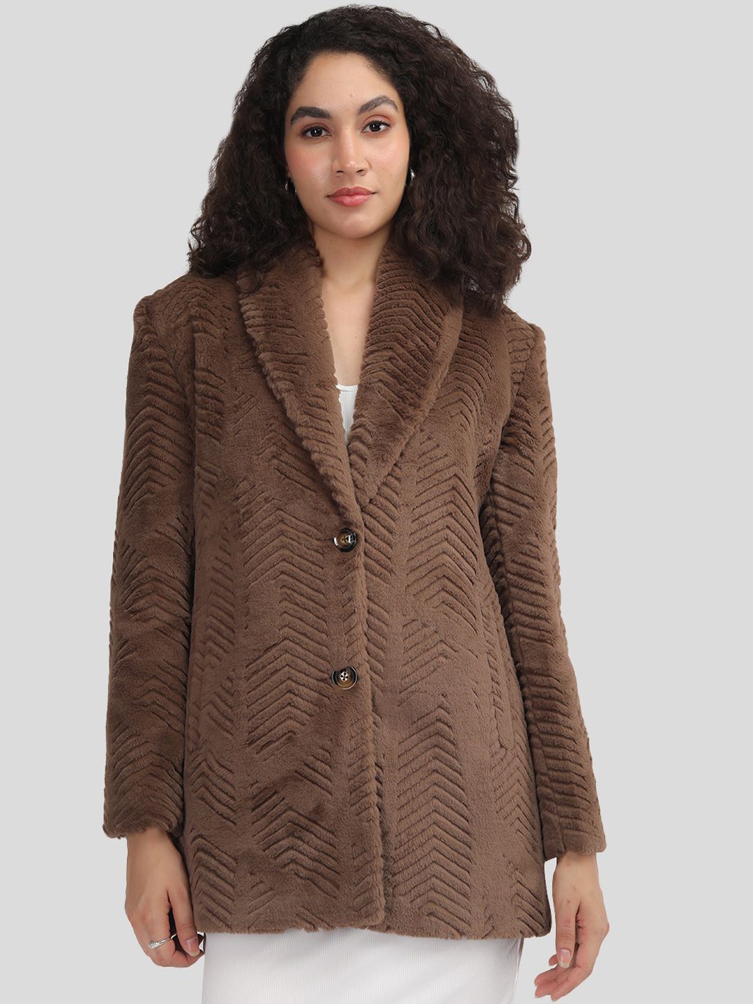 

Plagg Self-Designed Single Breasted Overcoat, Brown