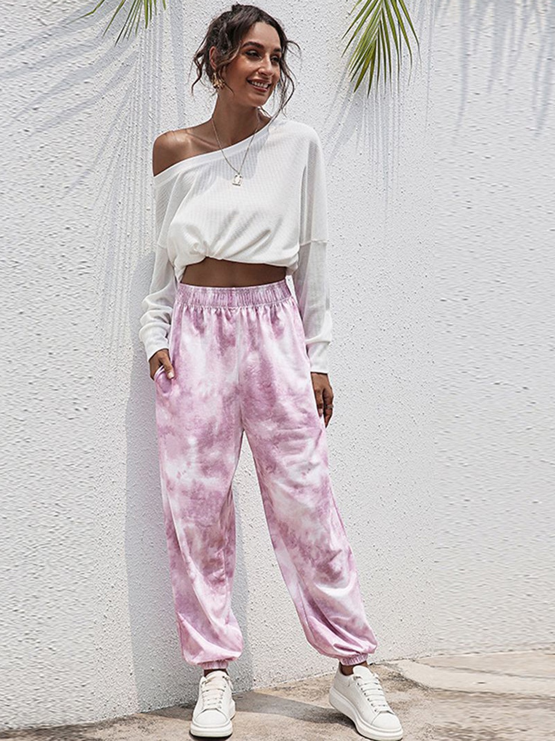 

StyleCast Women Printed Regular Fit Joggers, Pink