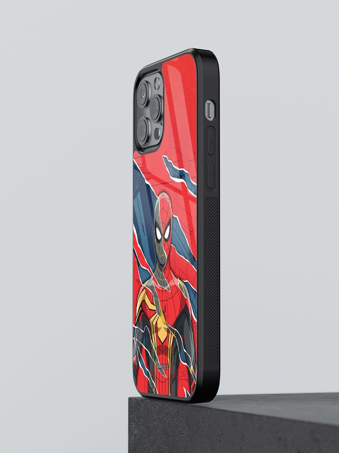 

macmerise Superhero Printed iPhone 13 Pro Back Case Mobile Accessories, Red