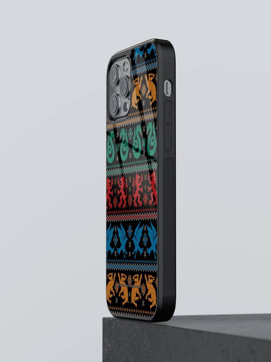 

macmerise Geometric Printed iPhone 13 Pro Max Back Case Mobile Accessories, Black