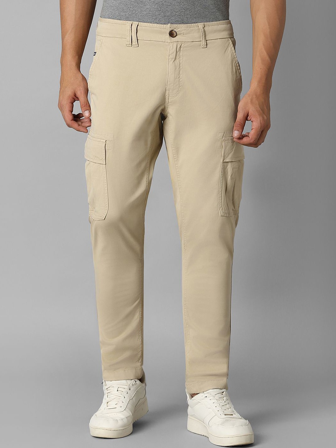 

Louis Philippe Jeans Men Slim Fit Cargos, Beige