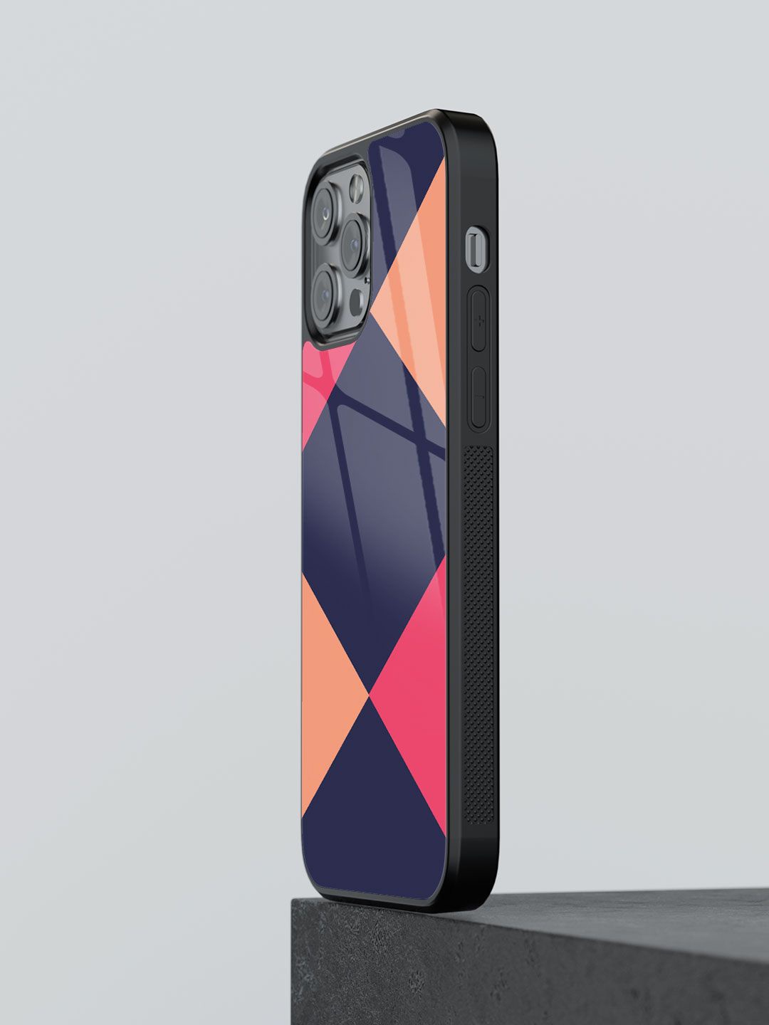 

macmerise Geometric Printed iPhone 13 Pro Max Back Case Mobile Accessories, Grey