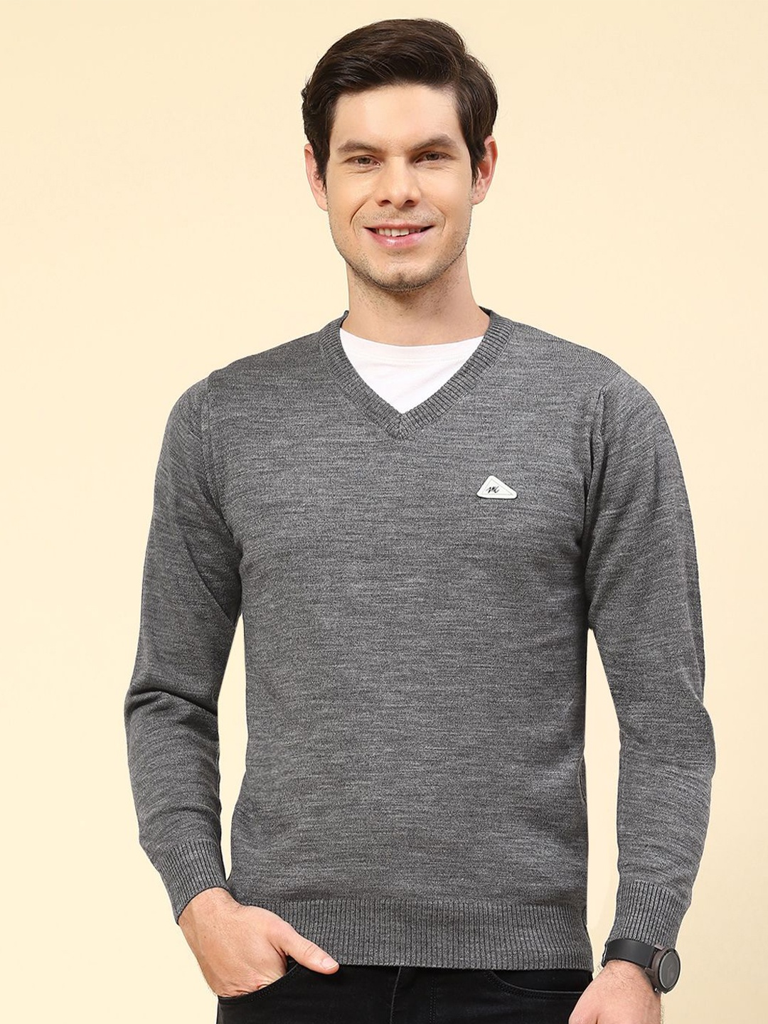 

Monte Carlo Men Woollen Pullover, Grey