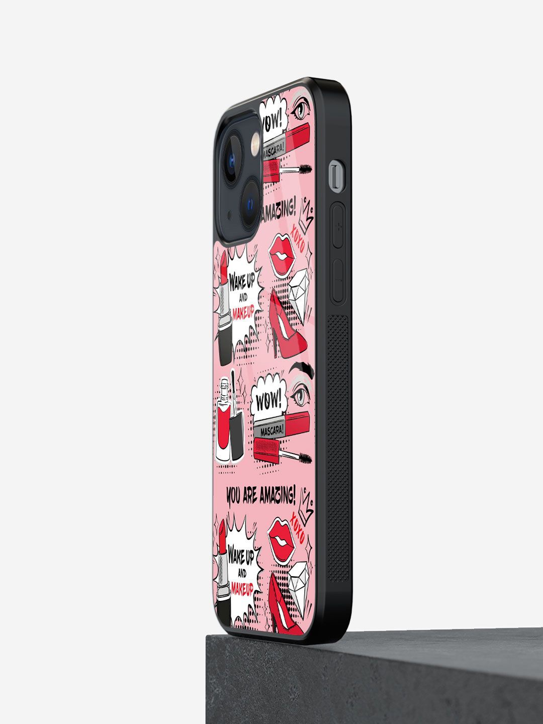 

macmerise Abstract Printed iPhone 13 Mini Back Case Mobile Accessories, Pink
