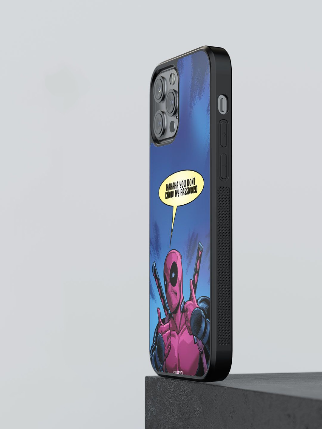 

macmerise Superhero Printed iPhone 13 Pro Max Back Case Mobile Accessories, Blue