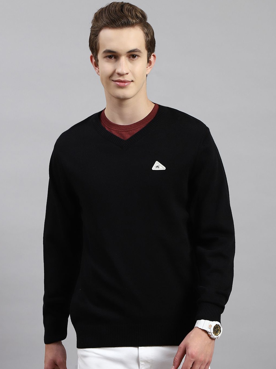 

Monte Carlo Men Woollen Pullover, Black