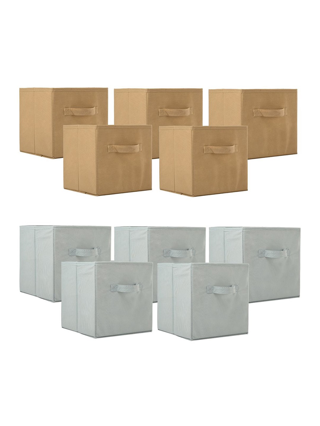 

Kuber Industries Grey & Beige 10 Pieces Drawer Organisers