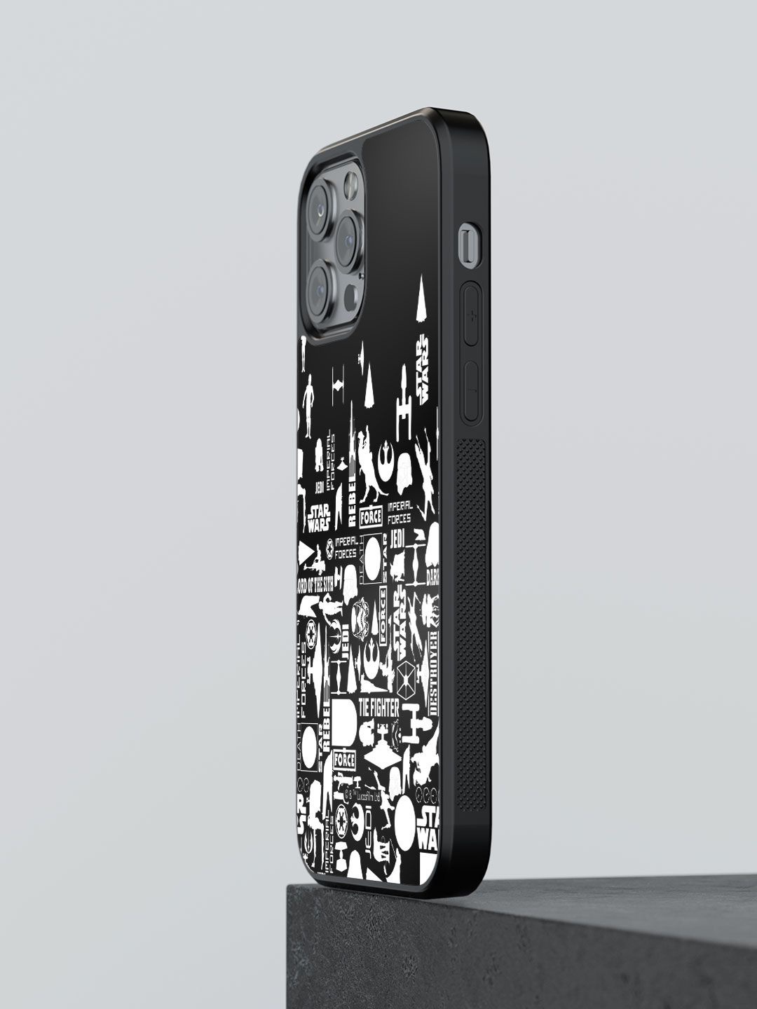 

macmerise Quirky Printed iPhone 13 Pro Max Back Case Mobile Accessories, Black