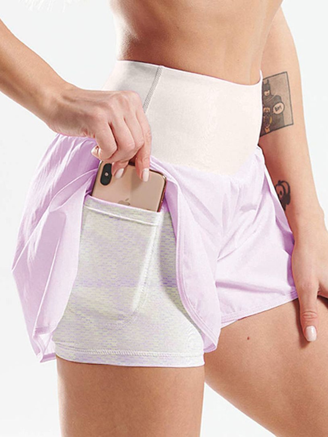 

StyleCast Women Striped Printed Shorts, White