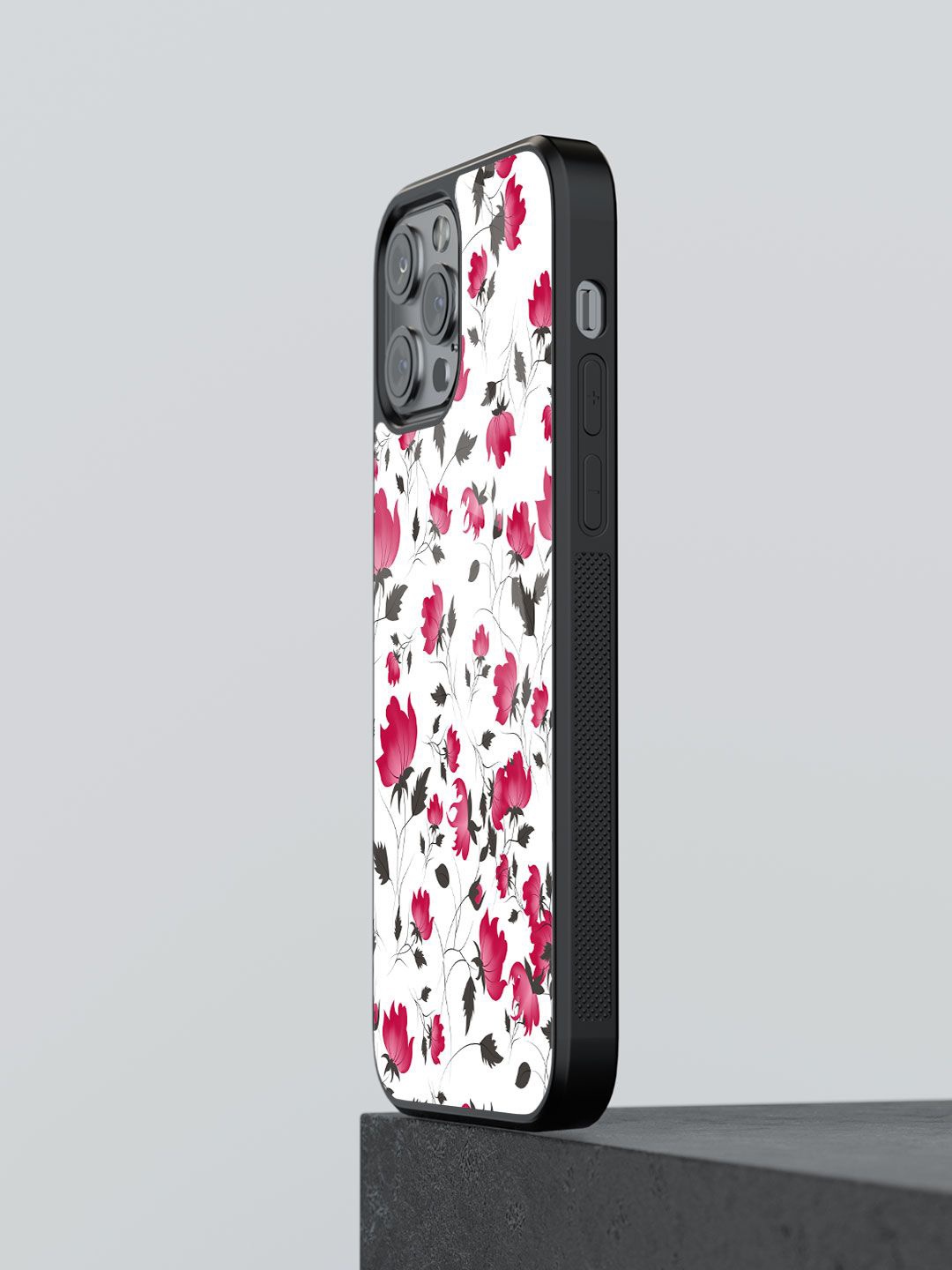 

macmerise Floral Printed iPhone 13 Pro Back Case Mobile Accessories, Pink