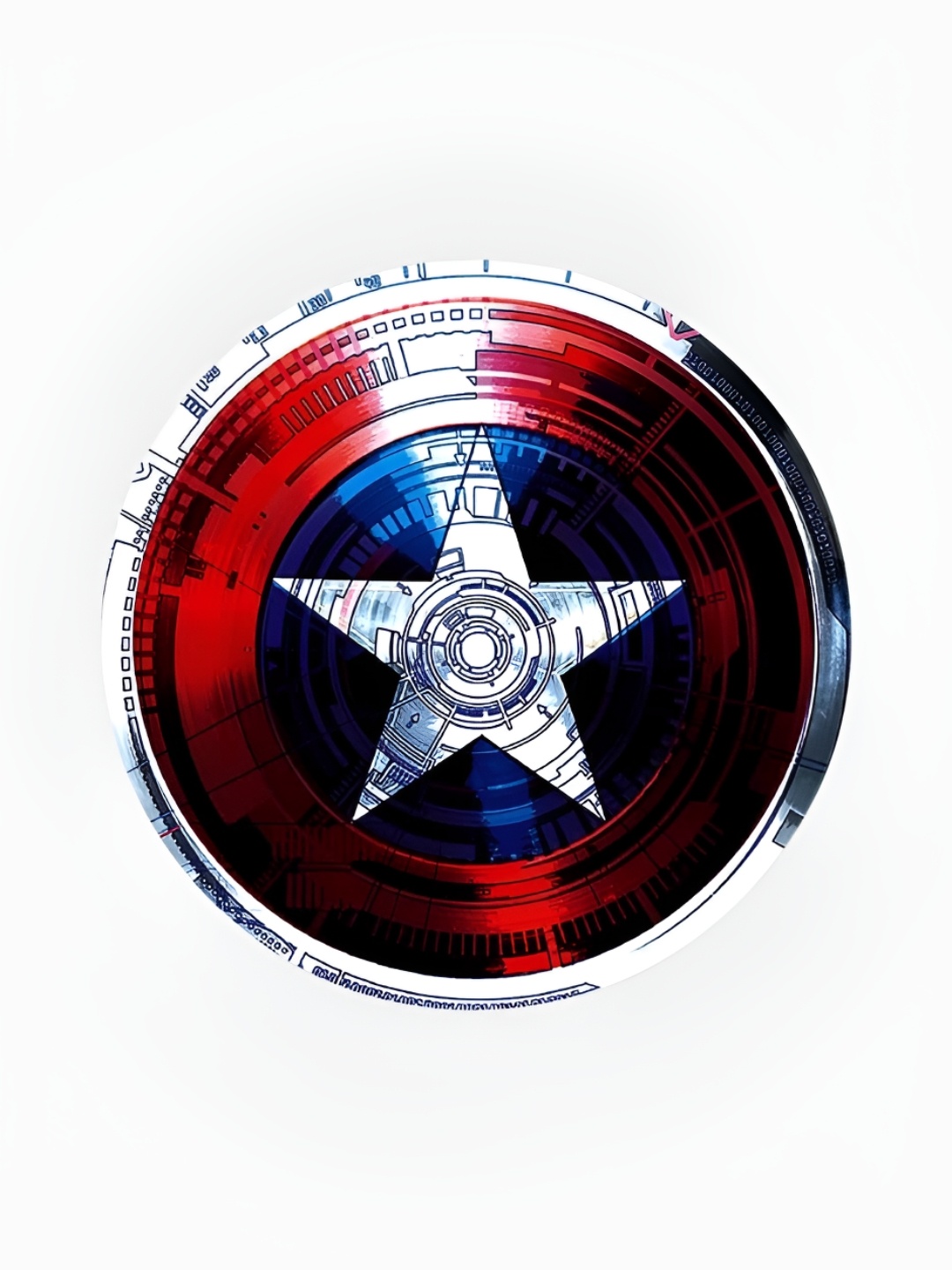 

macmerise Red & Navy Blue Round Wooden Coasters