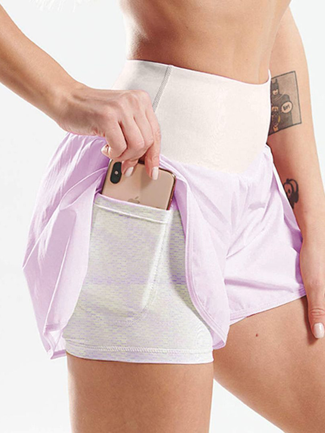

StyleCast Women Striped Printed Shorts, White