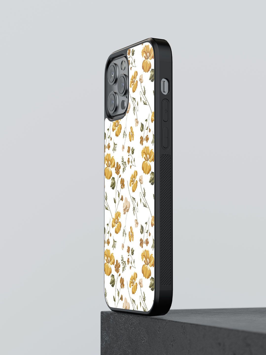 

macmerise Floral Printed iPhone 13 Pro Back Case Mobile Accessories, White