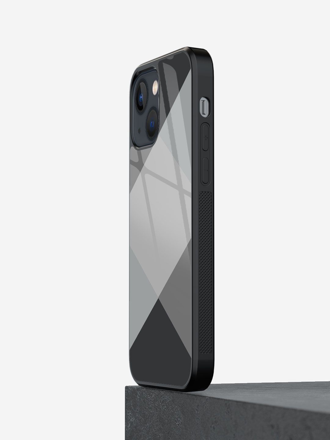 

macmerise Geometric Printed iPhone 13 Back Case Mobile Accessories, Black