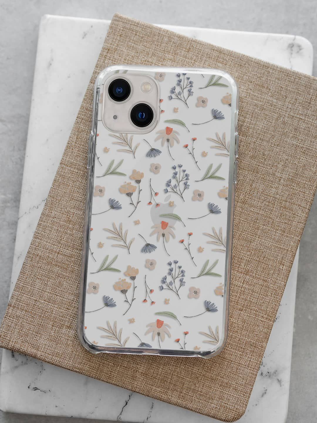 

macmerise Floral Printed iPhone 13 Back Case Mobile Accessories, White