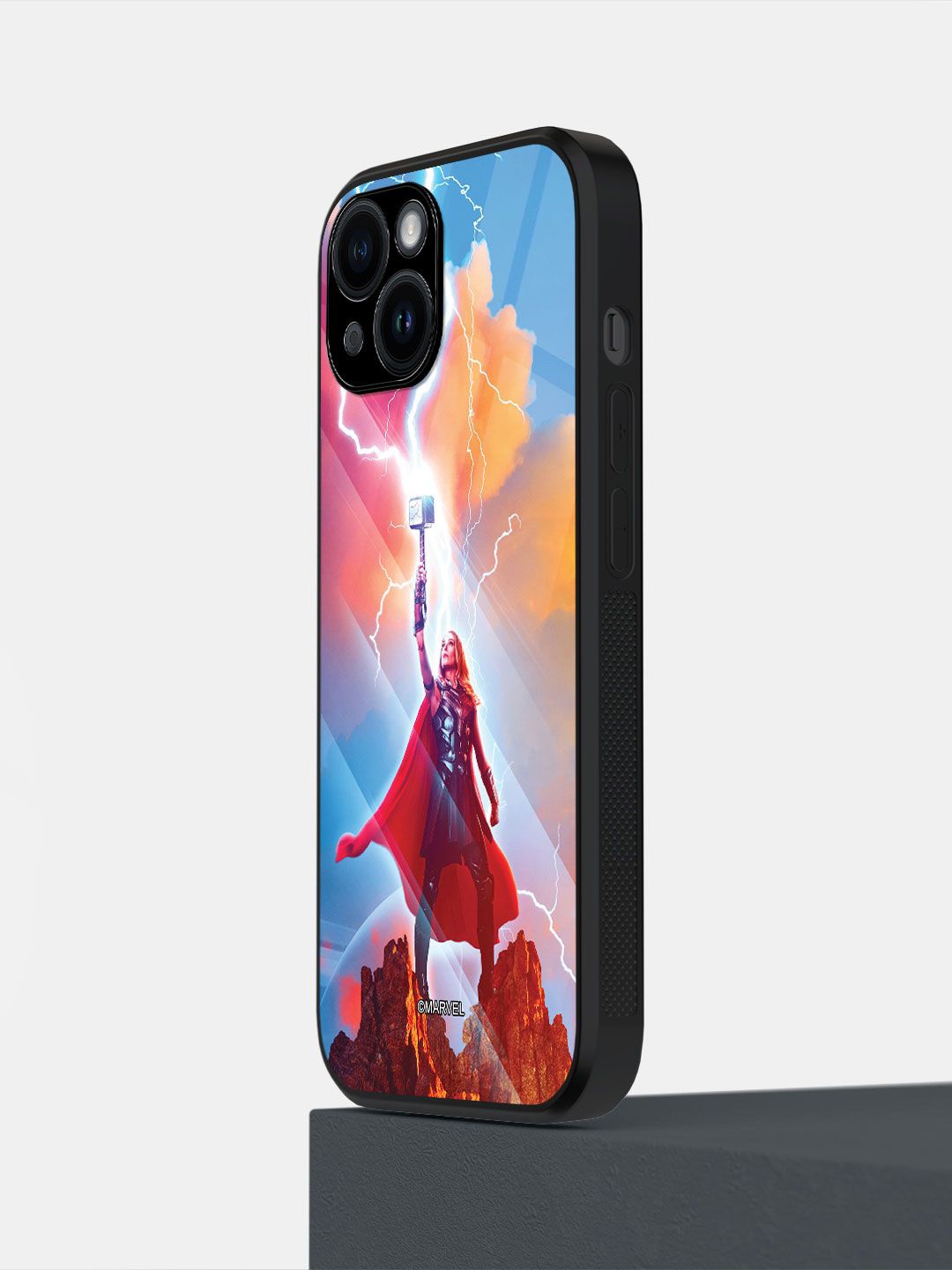 

macmerise Superhero Printed iPhone 14 Back Case Mobile Accessories, Red