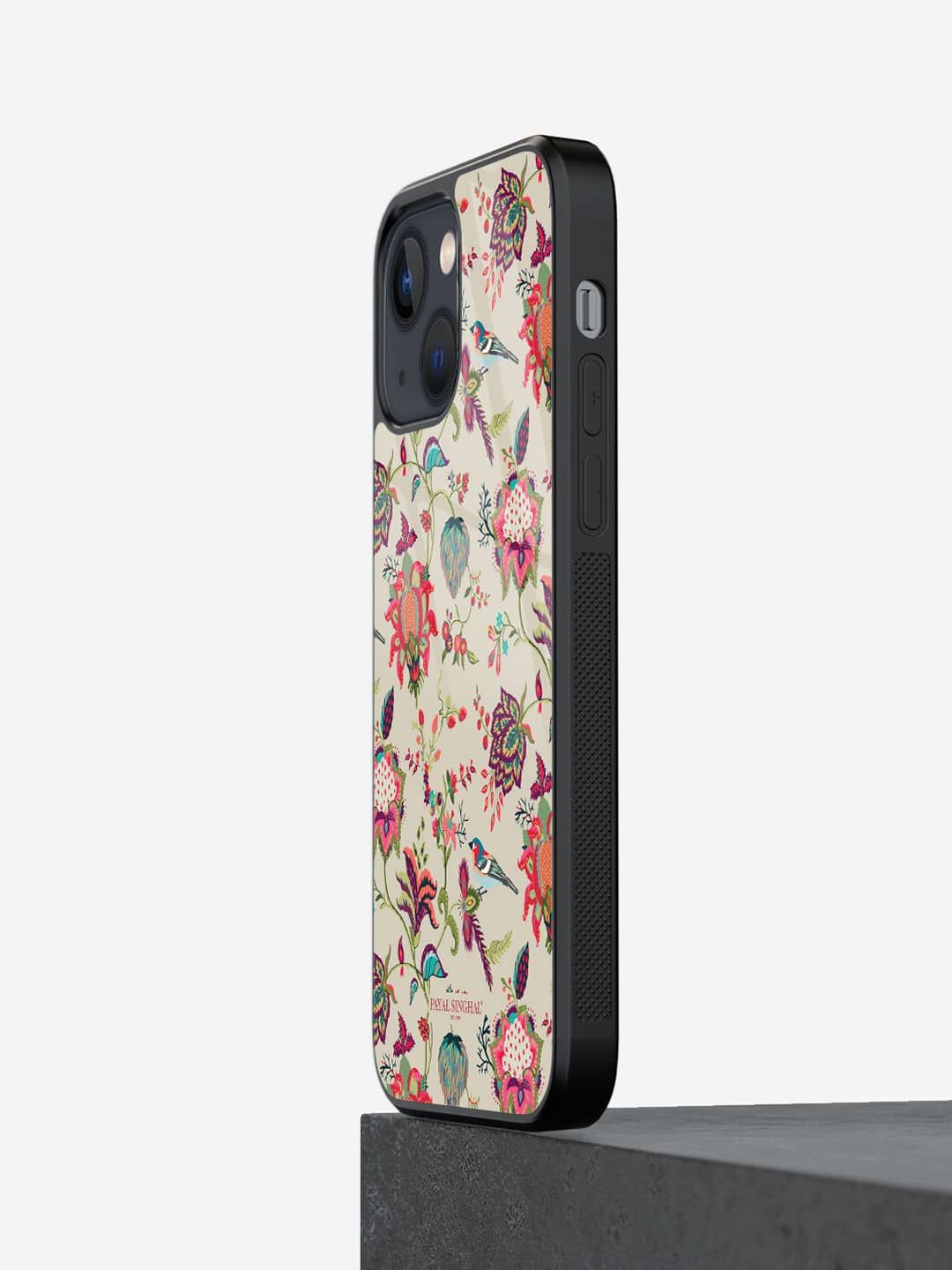 

macmerise Floral Printed iPhone 13 Back Case Mobile Accessories, Beige