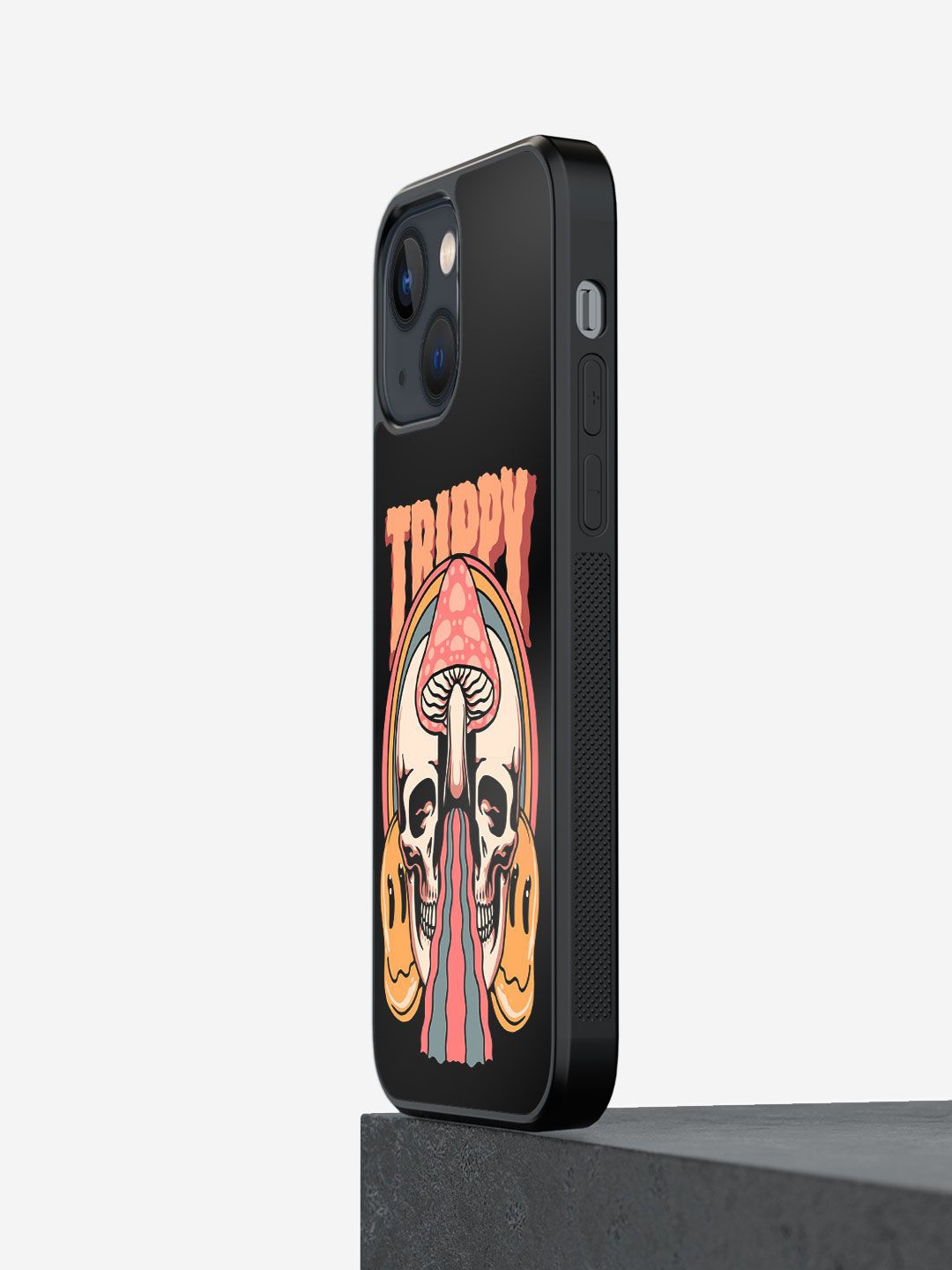 

macmerise Cartoon Characters Printed iPhone 13 Back Case Mobile Accessories, Black